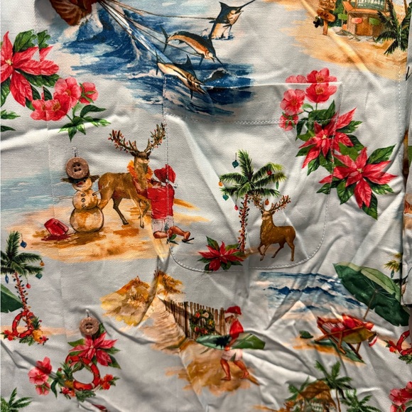 Tommy Bahama Santa Beach Marlin Hawaiian 100% Silk Mens Camp Shirt Large - Picture 6 of 9